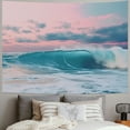 thumbnail image 2 of Shiartex  Ocean Pink Sky Tapestry, Teal Sea Ocean with Pink Cloud Wall Tapestry for Bedroom, Pastel Nature Landscape Wall Hanging Tapestry Wall Art for Living Room Home Decor 50x40inch, 2 of 6