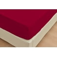 thumbnail image 3 of Ultra Series Rayon Made from Bamboo Sheet Set - Wrinkle Free -Softer than Cotton- Deep Pockets - 4 Piece - 1 Fitted Sheet, 1 Flat, 2 Pillowcases Full, Red, 3 of 4