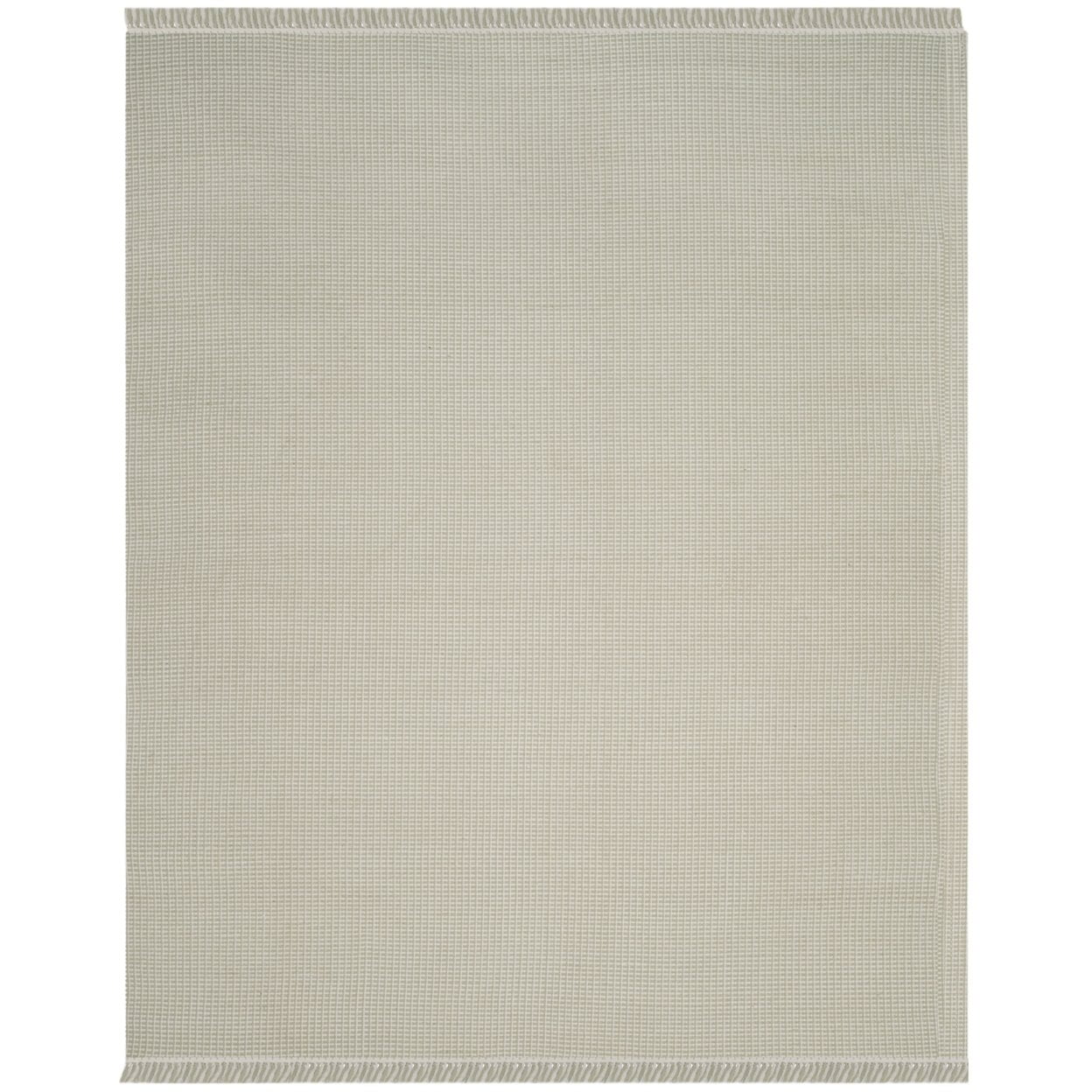 SAFAVIEH Montauk Patton Geometric Cotton Area Rug, Ivory/Green, 4' x 6'