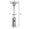 thumbnail image 3 of Costway Chauffage de Patio au Propane 50000 BTU sur Pied en Acier avec Roues Argent, 3 of 10