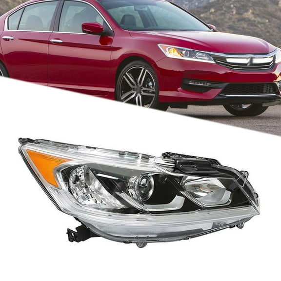 Headlight Assembly For 2016-2017 Honda Accord w/LED DRL Passenger Side Halogen