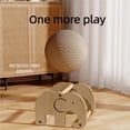 thumbnail image 4 of Cat Grab Toy, Natural sisal Grab Toy, Rotating cat and Dog Ball Toy, Indoor Interactive pet Toy (Medium, The Elephant cat Catches The Ball), 4 of 7