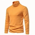 thumbnail image 2 of Turtlenecks for Mens Long Sleeve Slim Fit Casual High Collar Pullover Sweater Tops Stretchy Winter Plain Sweatshirt (X-Large, Yellow), 2 of 6