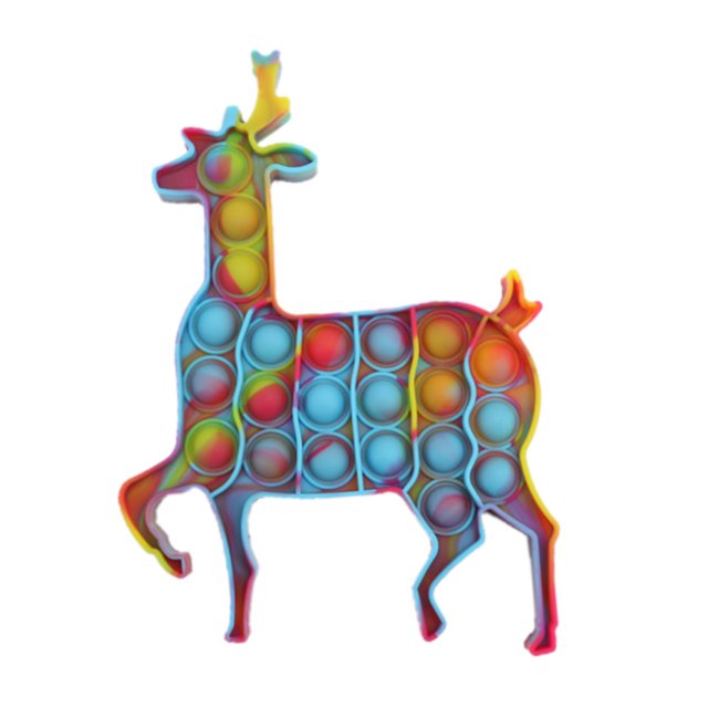 Push Bubble Cartoon Christmas Elk Sensory Stress Reliver Toys Kids Play (4) Tmvgtek Nuevos Originales