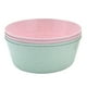 thumbnail image 4 of de vajilla de paja de Vajilla ecológica Tazones Platos Tazas Tenedores Cucharas Cucharas Para Camping Picnic Viajes o diario, Bowls_2 Rosa 2 Verde, 4 of 6