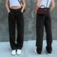thumbnail image 1 of WILLBEST Pantalones Mujer Pantalones Vaqueros de Pierna Ancha para Mujer, Pantalones Cargo Rectos Casuales Con Bolsillos, Pantalones Elásticos Cómodos para Uso Diario Chica, 1 of 7