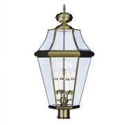 Livex Lighting 2368 4 Light 240 Watt Outdoor Post Light with Clear Beveled Glass