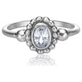 thumbnail image 3 of 925 Sterling Silver Chevron Stack Ring With a White Round Cubic Zirconia Bezel, Wish Bone Stackable Ring, Hypoallergenic, Nickel and Lead-free, Artisan Handcrafted Designer Collection, Made in Israel, 3 of 8