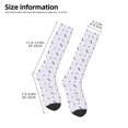 thumbnail image 3 of Bingfone Compression Socks for Women and Men Long Socks for Running Athletic Cycling Nurse-Lavender Flowers, 3 of 8