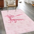 thumbnail image 2 of Area Rugs 2.7'x5', Pink Bow Carpet for Living Room Bedroom Dining Room, Cute Watercolor Girls Cartoon Luxury Throw Kitchen Rugs Non Slip Washable Rectangle Indoor Outdoor Rugs, 2 of 8