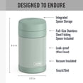 thumbnail image 3 of Thermos Vaccum Insulated Stainless Steel Food Jar with Spoon, 16oz, Sage Green, Ideal Use for Workday Meals and Travel, Made for Portable Food Storage, Dishwasher Safe, For Hot and Cold Food, 3 of 14