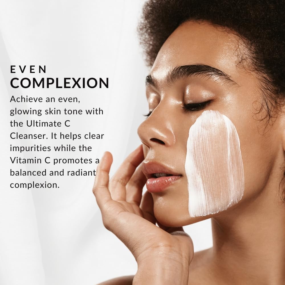 Flori Roberts Ultimate C Cleanser, Creamy Face Wash with Vitamin C, Moisturizing for All Skin Tones