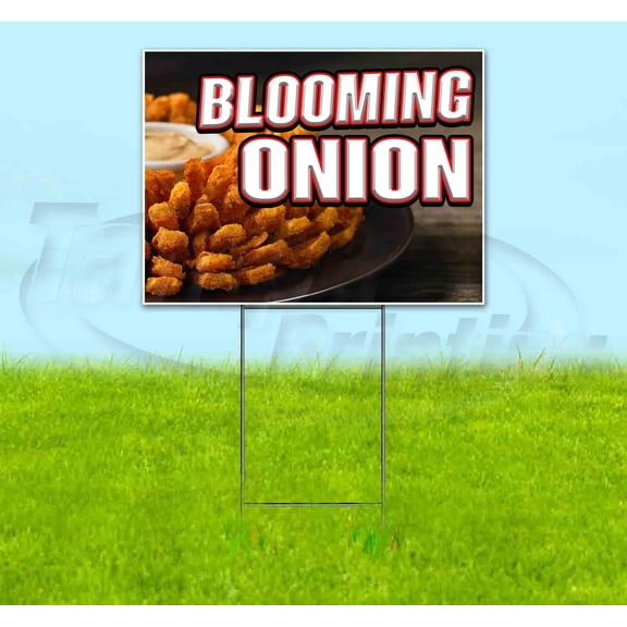 Blooming Onion (18" x 24") Yard Sign, Includes Metal Step Stake