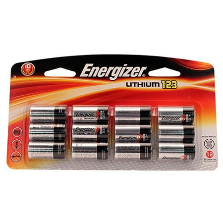 Energizer 123 Lithium Batteries - El123bp12 3v Energizer Lithium 123 Photo Batteries 12/Pk