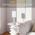 thumbnail image 5 of Touch Crystal Table Lamp, Small Bedside Lamp with USB C+A Charging Port and AC Outlet, 3 Way Dimmable Nightstand Lamp for for Bedroom Living Room, Office, 5 of 8