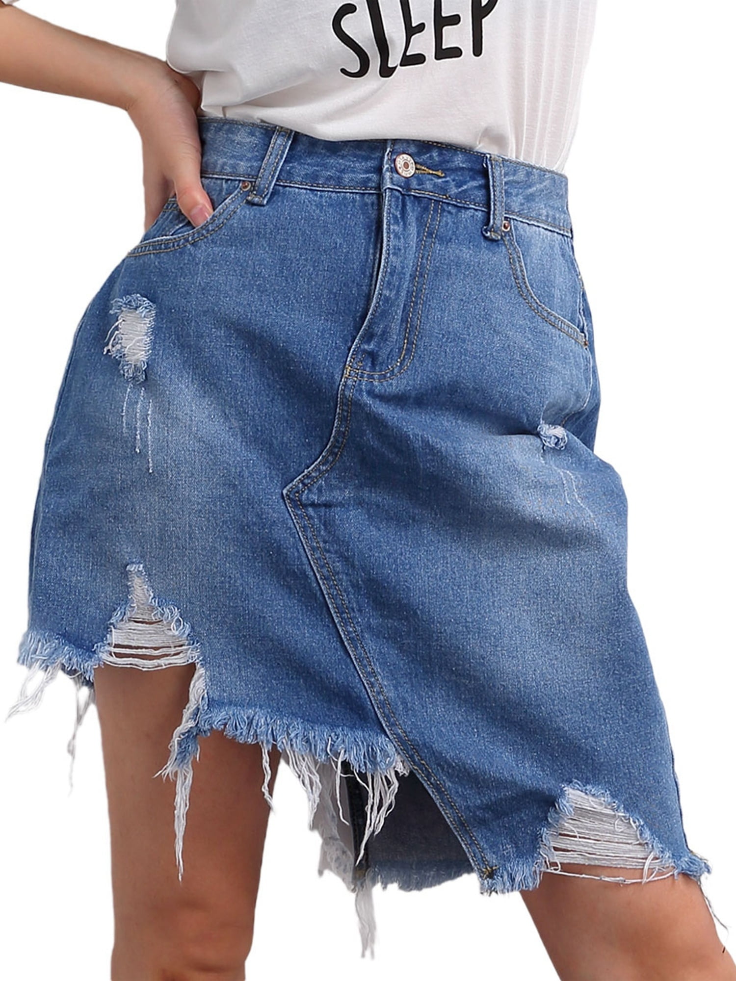 ladies jean skirts
