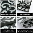 thumbnail image 2 of BERTHMEER 6'x9' Outdoor Rugs on Sale Clearance Patio Rugs Waterproof Plastic Straw Rugs, Camping Rugs, Porch, Balcony, Deck, Pool Rugs Black White, 2 of 5