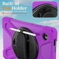 thumbnail image 2 of Case For Samsung Galaxy Tab A9+,Anti Drop Silicone+PC Layer Protective Case Handle Stand ,Shoulder Strap, Heavy Duty Shockproof Three Proof Tablet Protective Case,Purple,For Galaxy Tab A9+, 2 of 10