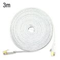 thumbnail image 1 of Cable de red tipo Cat7, oficina en casa, hotel, cable plano para Internet, cable Ethernet, tipo plano, blanco, 3 metros Methold EL4498-10, 1 of 2