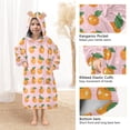 thumbnail image 3 of FORMRS Wearable Blanket Hoodie with Sleeves for Kids Cozy Flannel Sweatshirt, Cute Oranges, 3 of 7