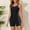 Black, variant on Womens One Piece Sleeveless Athletic Swimsuits with Shorts Sport Bathing Suit Racerback Swimwear