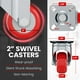 thumbnail image 2 of Caster Wheels Online Best Service, poliuretano rojo, 5 cm, paquete de 4, 2 of 6