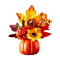 thumbnail image 1 of simhoa Fall Pumpkin Decor Artificial Pumpkin Decoration for Shelf Fireplace Kitchen Style H, 1 of 8