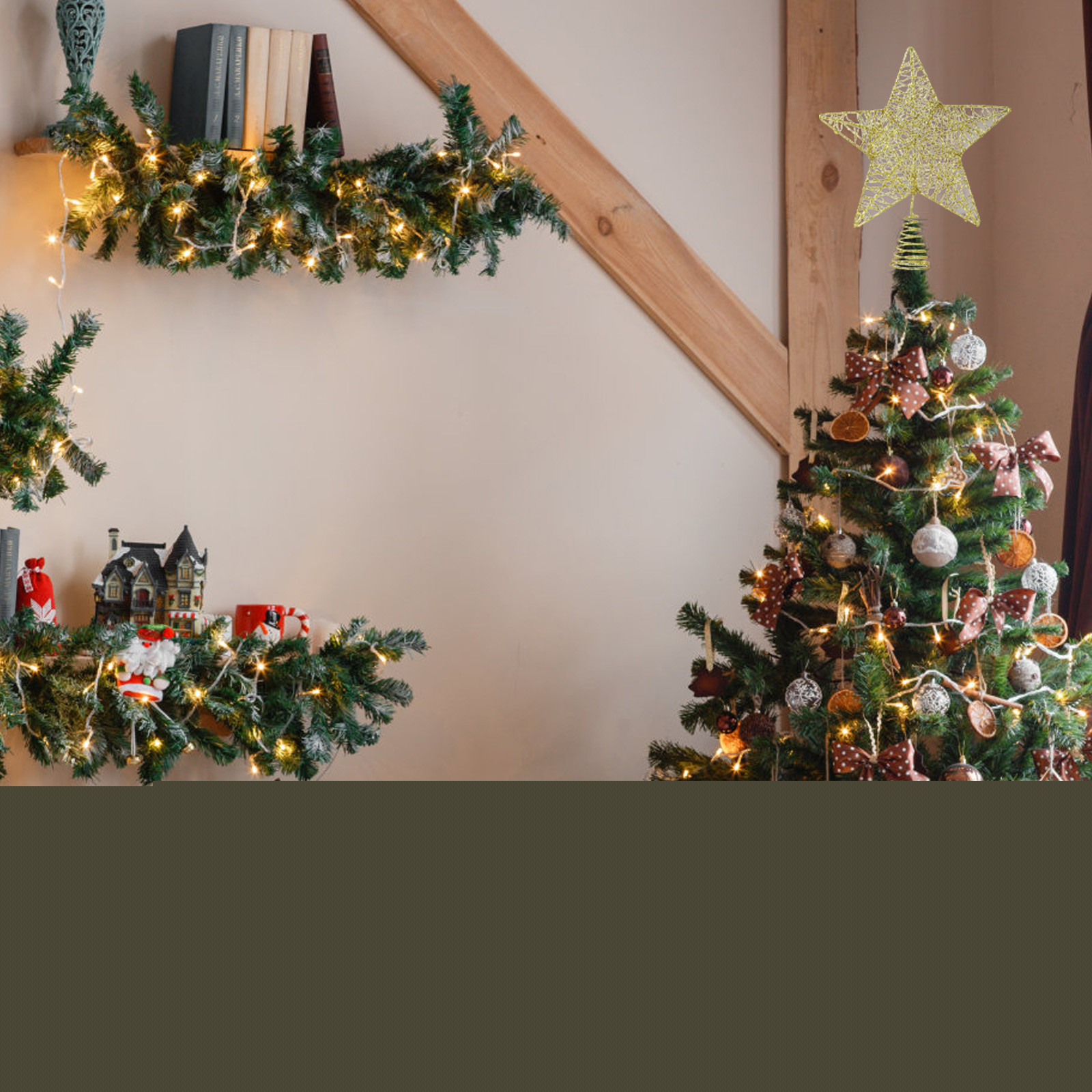 thumbnail image 4 of Kbndieu Christmas Tree Topper, Xmas Glitter Gold Hollow Star Treetop with Built-In Soft Glowing Lights, Topper for Christmas Tree Decorations, Christmas Decorations Clearance, 4 of 6