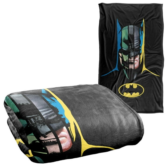 Batman 80 Years Many Faces Silky Touch Super Soft Throw Blanket 36" x 58"