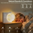 thumbnail image 5 of Moon Light Alarm Clock for Heavy Sleepers with 10 Light Effects, 10 Nature Sounds, 15 Ringtones, Timer & Snooze, 5 of 9