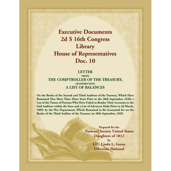Executive Documents 2d S 16th Congress Library House of Representatives, Doc. 10 (Paperback)