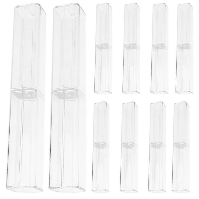 10pcs Pencil Cases Multi-function Pencil Storage Boxes Plastic Pencil Cases Students Pencil Boxes
