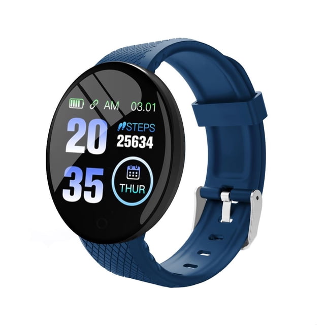 D18 1.3in Reloj inteligente Deportes Reloj inteligente a prueba de agua Ritmo cardíaco Monitoreo del Tomshoo Azul