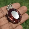 thumbnail image 3 of GEMHUB Color-Changing Alexandrite 925 Silver Oval Shape Pendant 61 Carat Hydrothermal Stunning Party Wear Pendant, 3 of 5