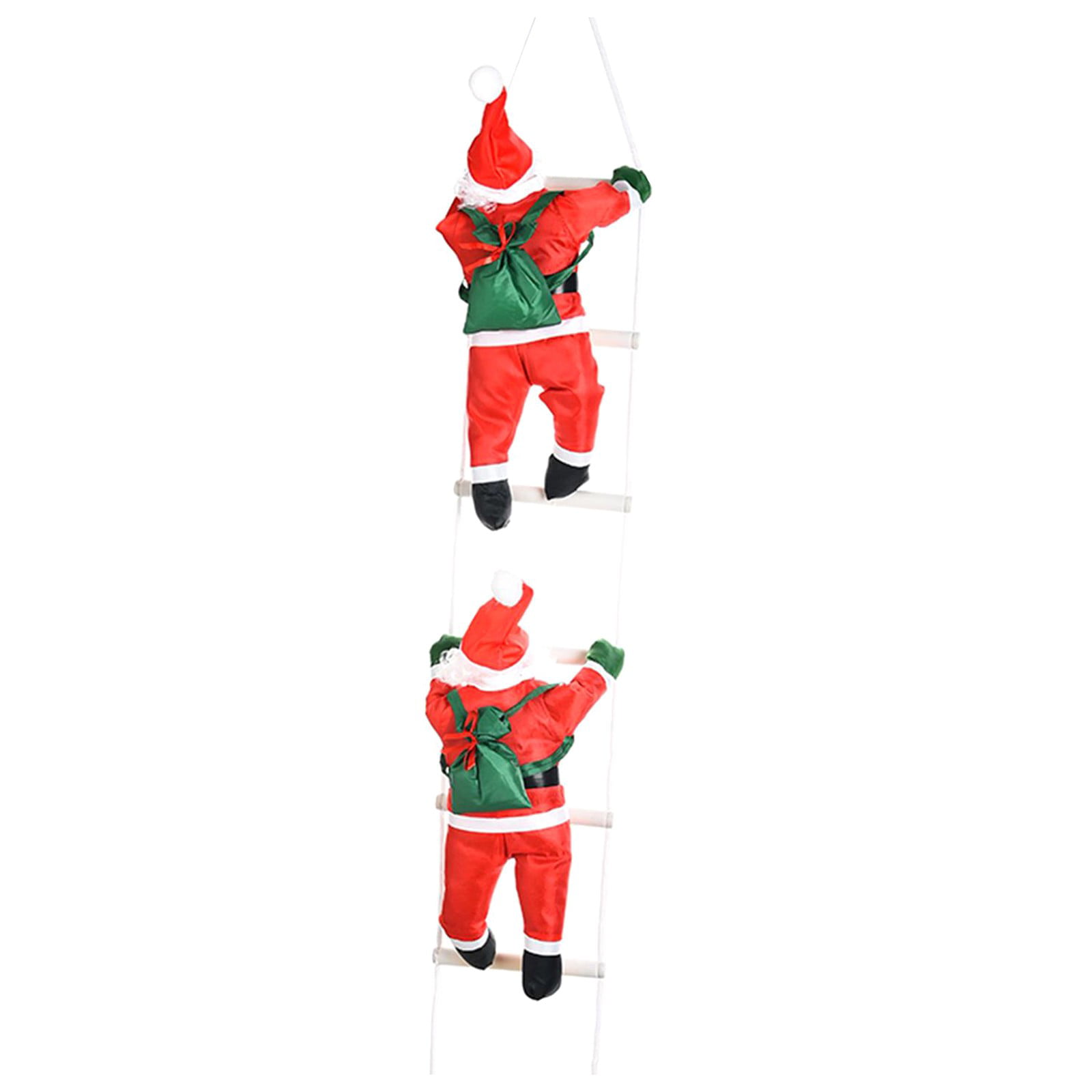 Details about   Christmas Home Shopping Mall Window Decoration Santa Claus Climbing Ladder 40CM 
