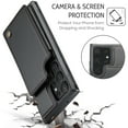 thumbnail image 4 of for Samsung Galaxy S22 Ultra Premium PU Leather Back Case, Multiple Card Slots Design, Double Magnetic Clasp Study Kickstand RFID Blocking Classic Phone Cover for Samsung Galaxy S22 Ultra, Black, 4 of 9