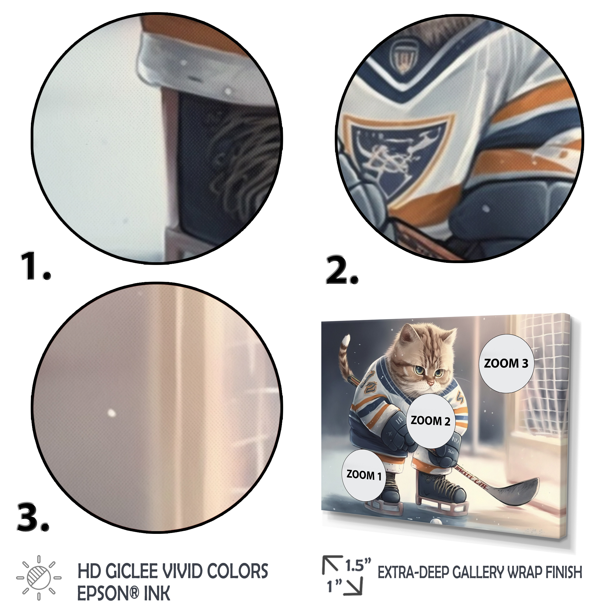 Designart Anime Hocket Cat On Ice Rink I Canvas Wall Art