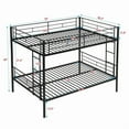 thumbnail image 5 of Black Full Over Full Metal Bunk Bed with Trundle, Modern Style, Space - Saving, Easy to Assemble, 5 of 8