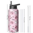 thumbnail image 4 of 32oz Halloween Travel Mug with Lid and Straw – Stainless Steel Insulated Tumbler with Handle – Cute Ghost Pumpkin Witch Design – Fall Coffee Cup Gift for Her Him, 4 of 5