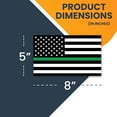 thumbnail image 2 of Magnet Me Up Thin Green Line American Flag Vinyl Automotive Magnet Decal, 5x8 In, 2 of 7