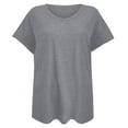 thumbnail image 4 of yillto Womens Basic Tshirts Round Neck Short Sleeve Summer Causal Shirt Plain Loose Tee Tops for Women, 4 of 6