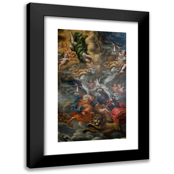 David Klöcker Ehrenstrahl 10x14 Black Modern Framed Museum Art Print Titled - Allegory of the Famous Batters of the Swedish King (1693)