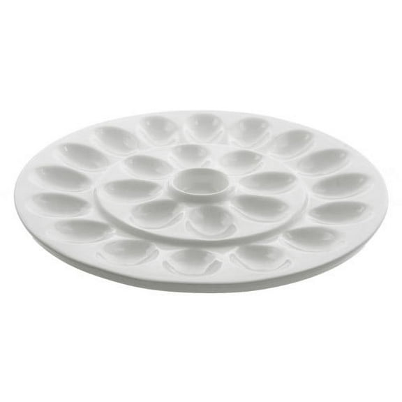 10 Strawberry Street Whittier Egg Platter, White