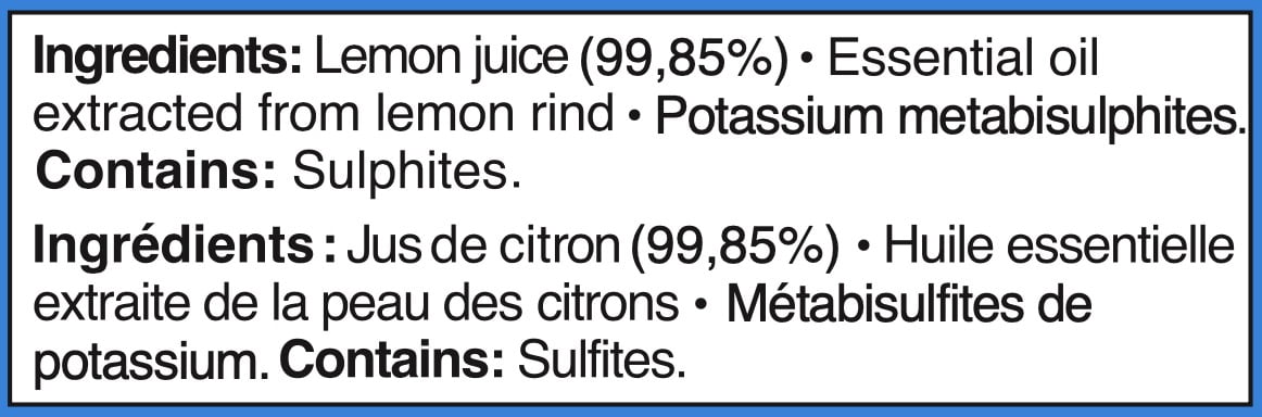 Jus de Citron LIMMI MOLISANA IMPORTS LIMMI JUS DE CITRON