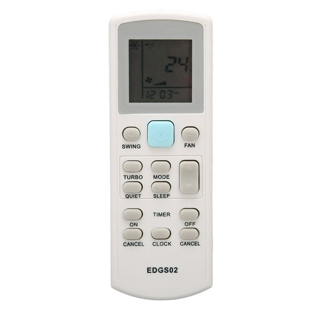 Mando a distancia para aire acondicionado, botones sensibles, LED, subtítulos negros, mando a distancia de repuesto para aire acondicionado ECGS02, color blanco