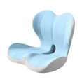 thumbnail image 4 of Cojín de asiento de espuma viscoelástica, cojín ergonómico para sentarse, práctico cojín ortopédico para el coxis. Azul grisáceo, 4 of 9