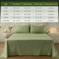 thumbnail image 6 of Yalamila Bed Sheet Set Hotel Style Ultra Soft 300T 4-Piece 100% Cotton Deep Pocket Bedspreads & Pillowcases, California King, Sage Green, 6 of 7