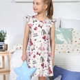 thumbnail image 4 of Balery Valentine's Day gnomes Camisón de princesa para niñas, pijama de algodón con mangas abullonadas, suave y bonito.-Large, 4 of 6