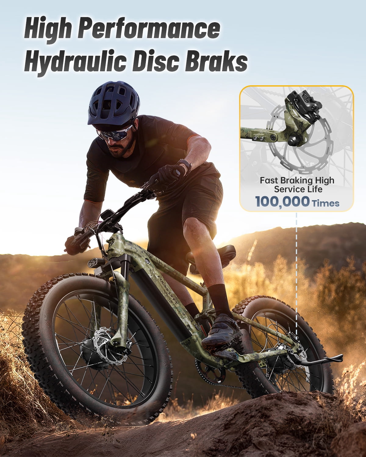 PUCKIPUPPY Electric Bikes for Adults Dual Motor E Bike 28 mph 1600W Peak 80Miles Range 26" Fat Tire Ebike 48V 20AH Battery E-Bike Full Suspension E-Mountain Bikes 8 Speed, Comply with UL2849 by SGS