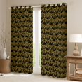 thumbnail image 2 of Feelyou Damask Black Out Curtains, Gold Butterfly Moth Curtains Pack of 2 (42x63 Each), 2 of 6
